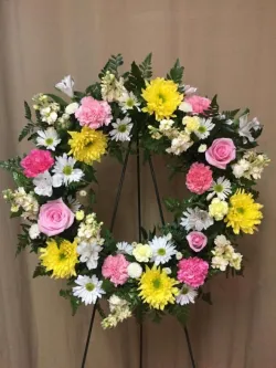 Fresh floral wreaths