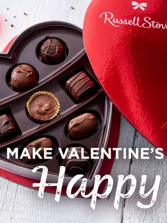Russell Stover Valentine's Assorted Milk & Dark Chocolates Heart