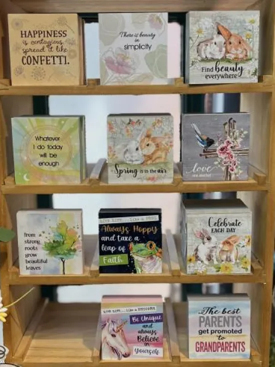 Signs and Shelf Sitters