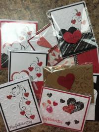 Hand-Made Valentine greeting cards